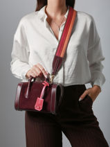 Mini Bowlingtas Bcbg Sude Leder Lancel Violet bcbg A13692-vue-porte